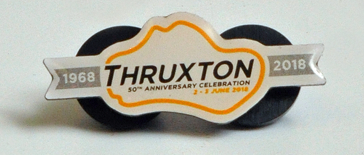 Image of Thruxton 50th anniversary pin badge